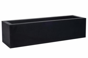 Trough Fiberstone Low Large Black H25 L100 W30 cm Planter by Idealist Premium JORT, 75L