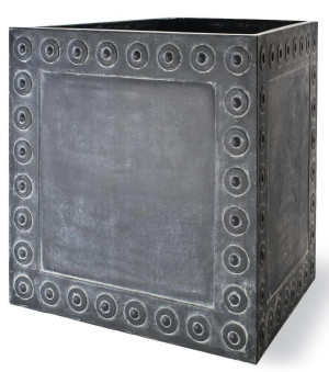 Cromwell Tank Faux Lead Fiberglass Square L Planter Pot In/Out H76 L76 W76 cm, 439L