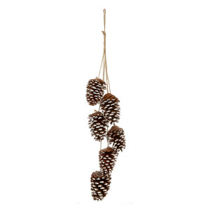 Christmas Tree Decor Home Hanging Large Pine Cone Hanger, Brown, H85 cm by Premier Decorations