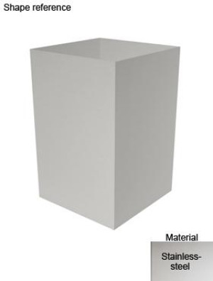 Superline Trend on Wheels Tall Grey Large W50 H77 L50 cm Indoor Planter, 193L