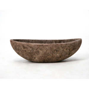 Composits Polystone Boat Brown Small H18 L68 W33 cm Indoor Planter Pot, 16L
