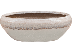 Amora Bowl Lava Grey Glazed Clay Medium H13 D38 cm Planter, 5L