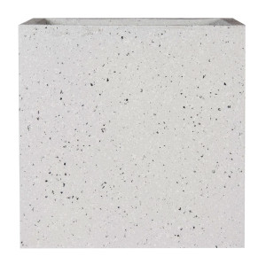 IDEALIST | Contemporary Flower Box Square Garden Planter, Grey Marble Light Concrete Outdoor Large Plant Pot by IDEALIST Lite H40 L40 W40 cm, 65L