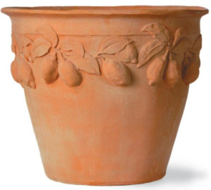Citrus Fibre Lightweight Terracotta Round Medium Planter Pot Oudoor D45 H39 cm, 62L