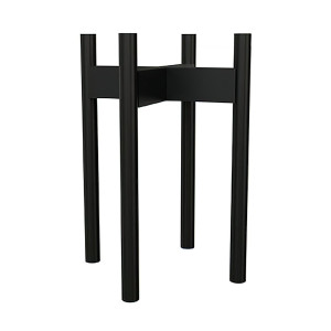 Mid Century Wooden Plant Stand / Pot Holder with Adjustable Width, Black, H38 cm