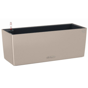 LECHUZA BALCONERA Color 50 Sand Brown Poly Resin Window Box Self-watering Planter with Substrate and Water Level Indicator H19 L50 W19 cm, 8L