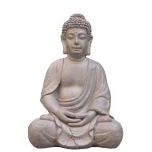 IDEALIST | Buddha Sitting in Mediation Brown Indoor and Outdoor Statue by Idealist Lite L30 W24 H41 cm