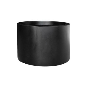Fibrestone Jumbo Max Middle High Black L Round D90 H60 cm Planter by Idealist Premium, 382L
