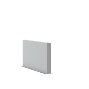 IDEALIST | Fiberglass Low Wall White W15 H100 L200 cm