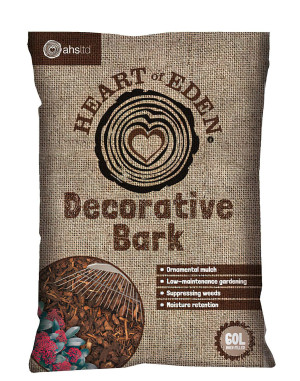 Heart of Eden Decorative Wood Bark, Bag 60L