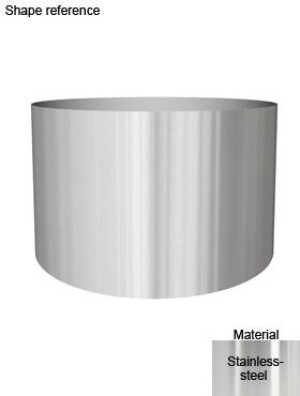 Superline Standard on Wheels Round Grey Large D80 H52 cm Indoor Planter, 261L