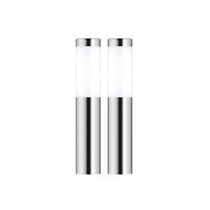 London XT Post Premium Outdoor Solar Garden Lights Bright White, 12lm, 4000K, IP44 (Set of 2)