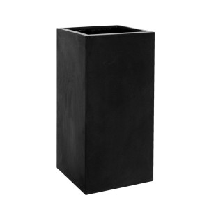IDEALIST | Tall Fiberstone Square Large Black H100 L50 W50 cm Planter by Idealist Premium BOUVY, 250L