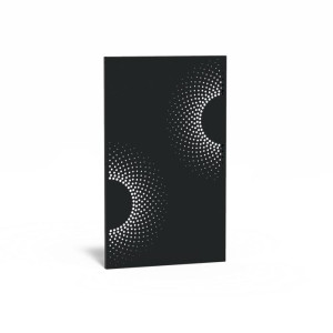 IDEALIST | Aluminium High Panel Abstract Black W5 H180 L110 cm (5pcs)