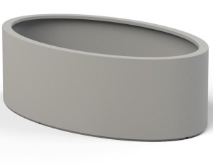 IDEALIST | Polyester Ellipse Outdoor Fiberglass Round Black Matt Textured Planter W120 H60 L200 cm, 1130L