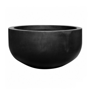 IDEALIST | Round Fiberstone City Bowl Large Black D92 H50 cm Planter by Idealist Premium, 332.4L