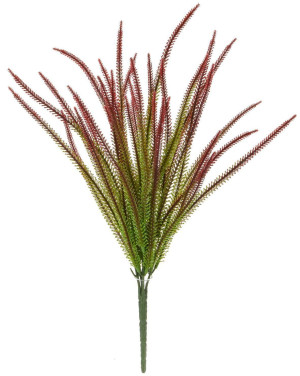 Red Tipped Flame Retardant Artificial Grass Plant 40 cm (12pcs. set)