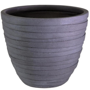 IDEALIST | Row Stone Grey Light Concrete Egg Garden Round Planter, Outdoor Plant Pot by IDEALIST Lite H43 L52 W52 cm, 91L