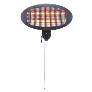 Opal Outdoor/Indoor Pedestal Black Heater 2kW, IP44 by Radiant