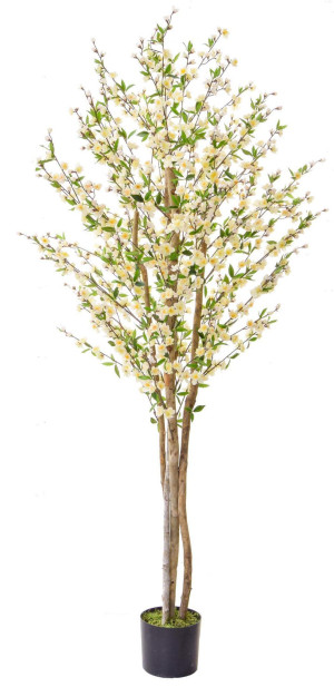 Cherry Blossom White Artificial Tree Plant 210 cm
