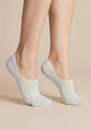 Stopki damskie Len Hight z bambusem i lnem Marilyn NATURAL ONE SIZE