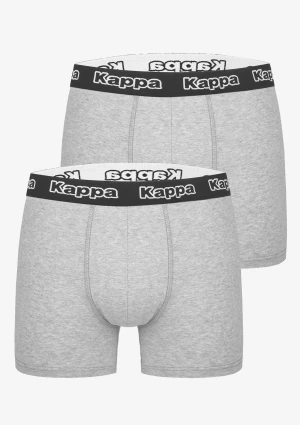 Bokserki męskie bawełniane (2pack) czarne z logowaną gumą Kappa K1211 M
