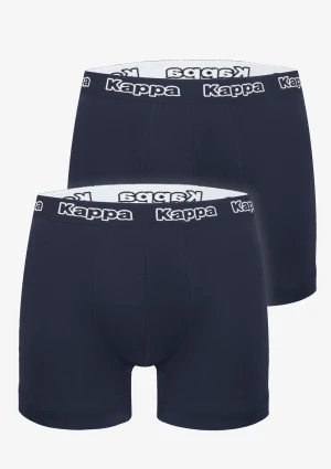 Bokserki męskie bawełniane (2pack) granatowe z logowaną gumą Kappa K1211 M