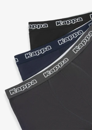 Bokserki męskie bawełniane (3pack) klasyczne logowana guma Kappa K1221 S