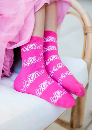Skarpetki dziecięce w najmodniejszych kolorach Baby Girl Milena RÓŻOWY 29/31