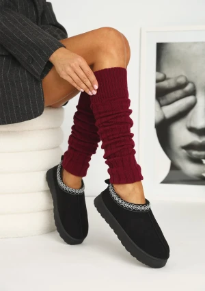 Grube getry damskie Cerber Art. 0664 bordo ONE SIZE