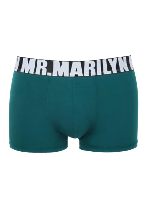 Bokserki męskie klasyczne z logowaną gumą jeans Letters Boxer Marilyn XL