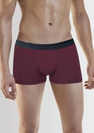 Bokserki męskie klasyczne z modalu i bawełny burgund Boxers Pro Marilyn M