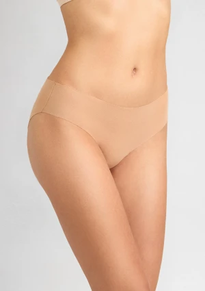 Figi damskie bezszwowe z bawełny organicznej beżowe Cotton Touch Marilyn XL