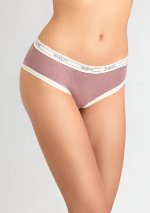 Figi damskie z bawełny organicznej w sportowym stylu róż Denise Marilyn L/XL