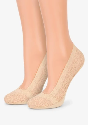 Stopki koronkowe w naturalnym beżowym kolorze Comfort Lace Marilyn 35/37