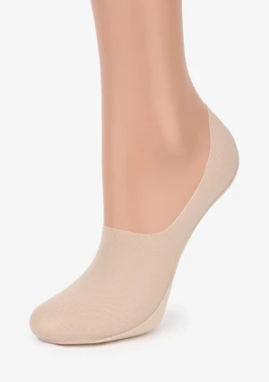 Stopki damskie beżowe z lekkiej siateczki i silikonowym paskiem Comfort Net High Marilyn 35/37