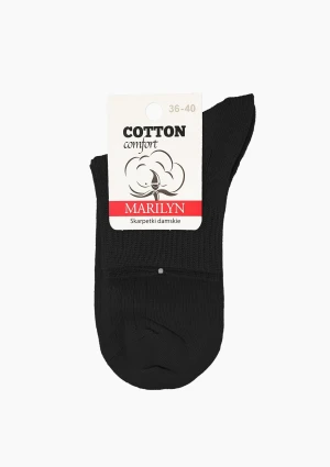 Skarpetki damskie bawełniane o niskim kroju czarne Cotton Classic Marilyn 36-40