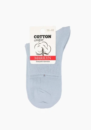 Skarpetki damskie bawełniane o niskim kroju błękitne Cotton Classic Marilyn 36-40