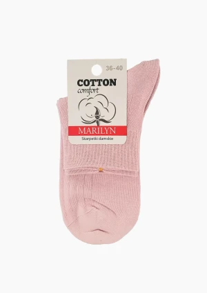 Skarpetki damskie bawełniane o niskim kroju pudrowy róż Cotton Classic Marilyn 36-40