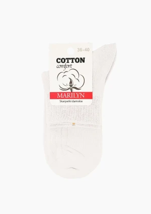 Skarpetki damskie bawełniane o niskim kroju białe Cotton Classic Marilyn 36-40