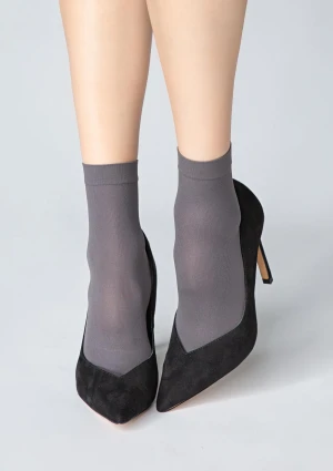 Skarpetki Damskie Micro Socks 40 Den Marilyn grafitowe ONE SIZE