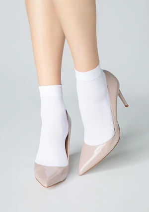 Skarpetki Damskie Micro Socks 40 Den Marilyn białe ONE SIZE