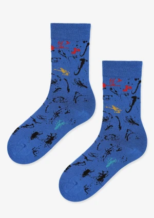 Skarpety męskie bawełniane w artystyczne kleksy Splash Marilyn 41-45