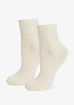 Skarpetki damskie z tencelem i jedwabiem off white Silk Sock Marilyn 36-40