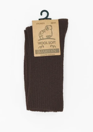 Skarpety damskie wełniane brązowe Wool Soft Marilyn ONE SIZE