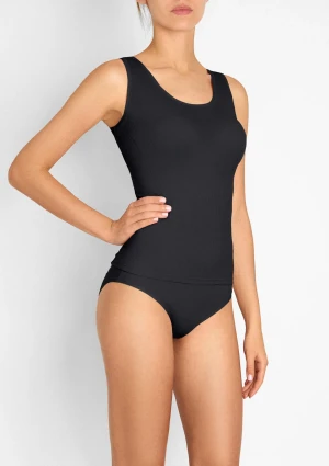 Top damski na ramiączkach z wiskozy czarny Thermo Active Marilyn M