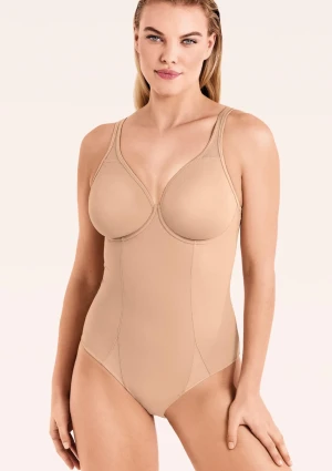 Body damskie modelujące z fiszbinami beżowe New Sara Microshape Infiore 80C