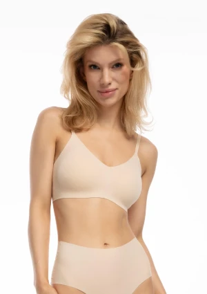 Biustonosz miękki bezszwowy beżowy Infinity Soft Bra Julimex XL