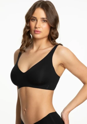 Biustonosz bezszwowy klasyczny z żelowym wypełnieniem 3D Jelly Bra Basic Julimex czarny M