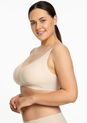 Biustonosz bezszwowy z żelowym wypełnieniem 3D Jelly Bra Comfort Julimex beż L